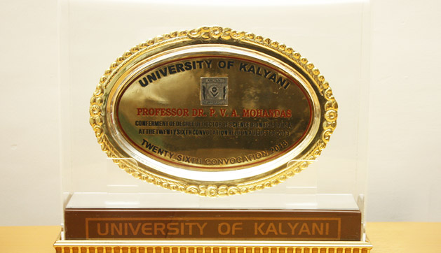 Kalyani University Award for Prof. Dr. P. V. A. Mohandas