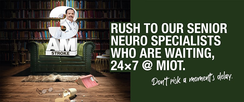 MIOT Stroke Restore Centre in Chennai providing 24x7 stroke emergency treatment and neuro care