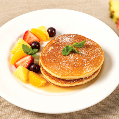 Pancakes (Choice of Fluffy Butter / Caramelised Banana)