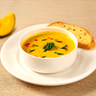 Creamy Charred Pumpkin Soup with Sourdough Toasties