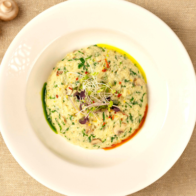 Mushroom & Spinach Risotto